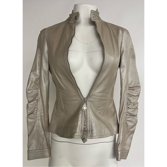 Emporio Armani Leather Moro Jacket - Picture 1 of 4